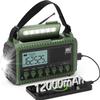 NOAA Emergency Radio with Auto Weather Alerts - 12000mAh Solar Hand Crank Weather Radio, 6 Power Sources, Bright LCD Digital Tuning, AM/FM/SW Receiver, SOS Alarm & Power Bank for Home Camping Survival view 1