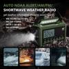 NOAA Emergency Radio with Auto Weather Alerts - 12000mAh Solar Hand Crank Weather Radio, 6 Power Sources, Bright LCD Digital Tuning, AM/FM/SW Receiver, SOS Alarm & Power Bank for Home Camping Survival view 2