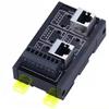 RJ45-8P-2-Port Compatible Industrial Ethernet Hub RJ45 to Network Port 8Pin Wiring Terminal Crystal Head Terminal Block Adapter Board Network Port to Terminal Block view 1