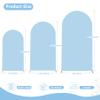 6FT Blue Arch Backdrop Cover - Polyester Fitted Wedding Arch Stand Covers Round Top Chiara Arch Backdrop Cover for Birthday Party Banquet Photo Background Decoration view 4