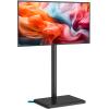 Rfiver Swivel Floor TV Stand with Mount for 32-60 inch TVs up to 88 lbs, Height Adjustable Tall TV Stand with Wood Base, Saving Space Design for Bedroom, Living Room and Corner, Max VESA 400x400mm view 1