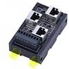 RJ45-8P-3-Port Compatible Industrial Ethernet Hub RJ45 to Network Port 8Pin Wiring Terminal Crystal Head Terminal Block Adapter Board Network Port to Terminal Block view 1