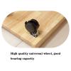 GLigeT PC Stand Wooden CPU Case Floor Stand CPU Stand Cart Mobile CPU Stand Desktop Host Tower Holder with 4 Caster Wheels and Protective Bezel PC Tower Stand (Color : Natural) view 4