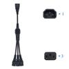 JORINDO (2ft/60cm) PDU IEC 320 C14 Male to 3 x C13 Female Y Splitter Power Adapter Cable 10A 250V UPS PSU Extension Cable view 2