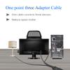 JORINDO (2ft/60cm) PDU IEC 320 C14 Male to 3 x C13 Female Y Splitter Power Adapter Cable 10A 250V UPS PSU Extension Cable view 4