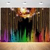 10x8ft Discos Backdrop Neon Discos Ball Lets Glow Crazy Photography Background 70s Birthday Night Discos Theme Party Decoration Supplies Photo Booth Props view 1