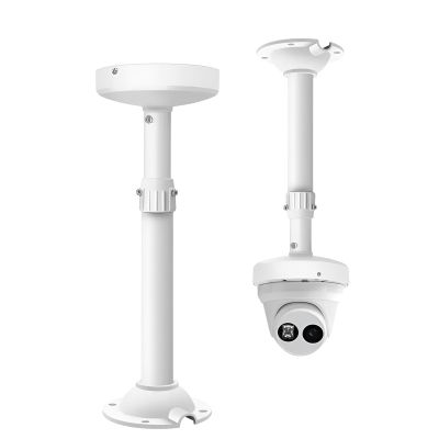 UQISOVI CCTV Security Camera Mount Bracket, Universal Dome Camera Ceiling Mounting Bracket Aluminum Alloy Thickened Pipe Hemispherical Telescopic Lifting Long Stand (Length 11.8-23.6inch)