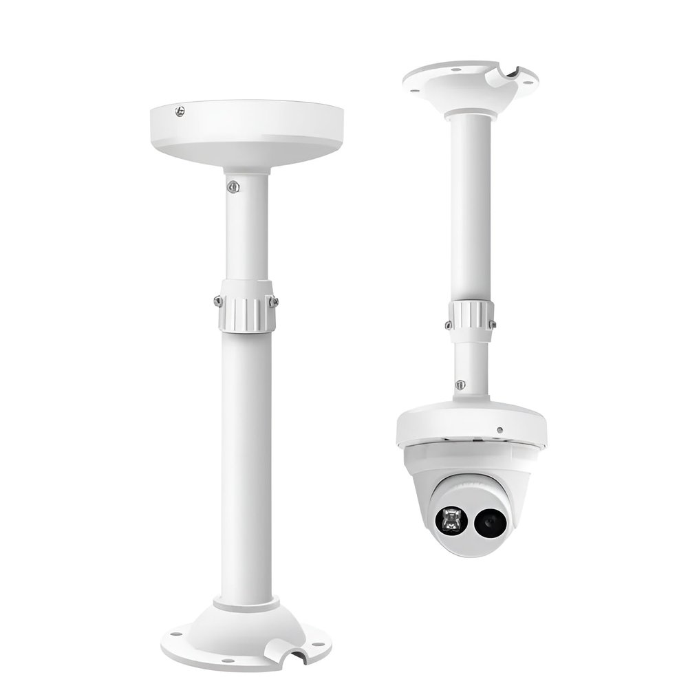 UQISOVI CCTV Security Camera Mount Bracket, Universal Dome Camera Ceiling Mounting Bracket Aluminum Alloy Thickened Pipe Hemispherical Telescopic Lifting Long Stand (Length 11.8-23.6inch)