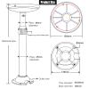 UQISOVI CCTV Security Camera Mount Bracket, Universal Dome Camera Ceiling Mounting Bracket Aluminum Alloy Thickened Pipe Hemispherical Telescopic Lifting Long Stand (Length 11.8-23.6inch) view 2
