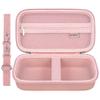 BOVKE Hard Travel Speaker Case, Extra Mesh Pocket for Cables, Rosegold (W/Shoulder Strap) view 1