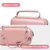 BOVKE Hard Travel Speaker Case, Extra Mesh Pocket for Cables, Rosegold (W/Shoulder Strap) view 4
