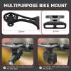 GRQUSTO Bike Computer Mount - Out Front GPS Combo Mount for Garmin Wahoo Bryton Cateye, Mountain Bike Accessories Compatible with 32mm 1.26'' Handlebar, Black view 2