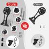 GRQUSTO Bike Computer Mount - Out Front GPS Combo Mount for Garmin Wahoo Bryton Cateye, Mountain Bike Accessories Compatible with 32mm 1.26'' Handlebar, Black view 3