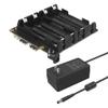 Geekworm X1202 4-Cell 5V UPS Shiled+DC 12V 5A Power Adapter for Raspberry Pi 5| Max 5.1V 5A Output|Wide 6-18V Input|Auto Power On|Safe Shutdown|Power Loss Detection view 1
