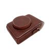Andoer Digital Camera Case, PU Leather Camera Storage Bag with Detachable Shoulder Strap Compatible with RICOH GR2/GR3/GR3X, Canon G7X2/G7X3, Sony RX100/ZV1/LX10/SX740/ZR1000/CCD, brown view 2