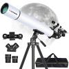 80mm Aperture 900 Refractor Telescope for Adults Astronomy Beginners with AZ Mount, Carry Bag, Phone Mount &13 Pieces Telescope Accessories Kit view 2