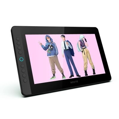BT-13HDK Portable Graphics Ding Tablet 13.3 Inch H-IPS LED Screen Display Digital Art Ding Pad 8192 Pressure Level Passive Technology 8 Customizable Shortcuts Keys Compatible with Windows