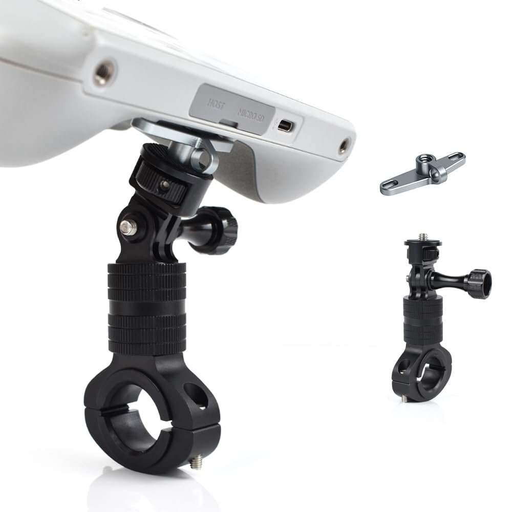 KOQINVIZ Aluminum Bike Handlebar Mount for DJI RC / RC2 Remote Control,Adjustable Bicycle Mount Adapter Base Holder for DJI Mini 4 Pro/Mini 3 Pro/Mini 3, Black