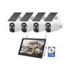 AKAVIG 4CH 4MP Solar Power Security Camera System with LCD Monitor and 1TB Hard Disk, Outdoor Wireless WiFi Surveillance NVR Kit with Color Night Vision, Motion Detection view 1