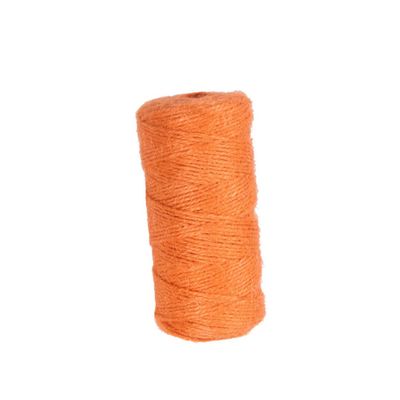 KONTONTY 100m Orange Twine String for Crafts Festive Decoration Gardening and Bundling Jute Rope for Weddings Birthdays and Home Decor