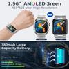 PODOEIL Military Smart Watch for Men with 1.96" AMOLED Screen, IP68 Waterproof Smartwatch with Bluetooth Call/Health Monitor/Sleep Monitor, 100+ Sports Modes Tactical Fitness Tracker for iOS Android view 2