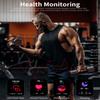 PODOEIL Military Smart Watch for Men with 1.96" AMOLED Screen, IP68 Waterproof Smartwatch with Bluetooth Call/Health Monitor/Sleep Monitor, 100+ Sports Modes Tactical Fitness Tracker for iOS Android view 4