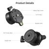 Andoer Tripod Leveling Base Camera Leveler, Tripod Head Plate with 15 Tilt, 1/4" Screw and Bubble Level Compatible with Canon Nikon Sony DSLR Cameras view 4
