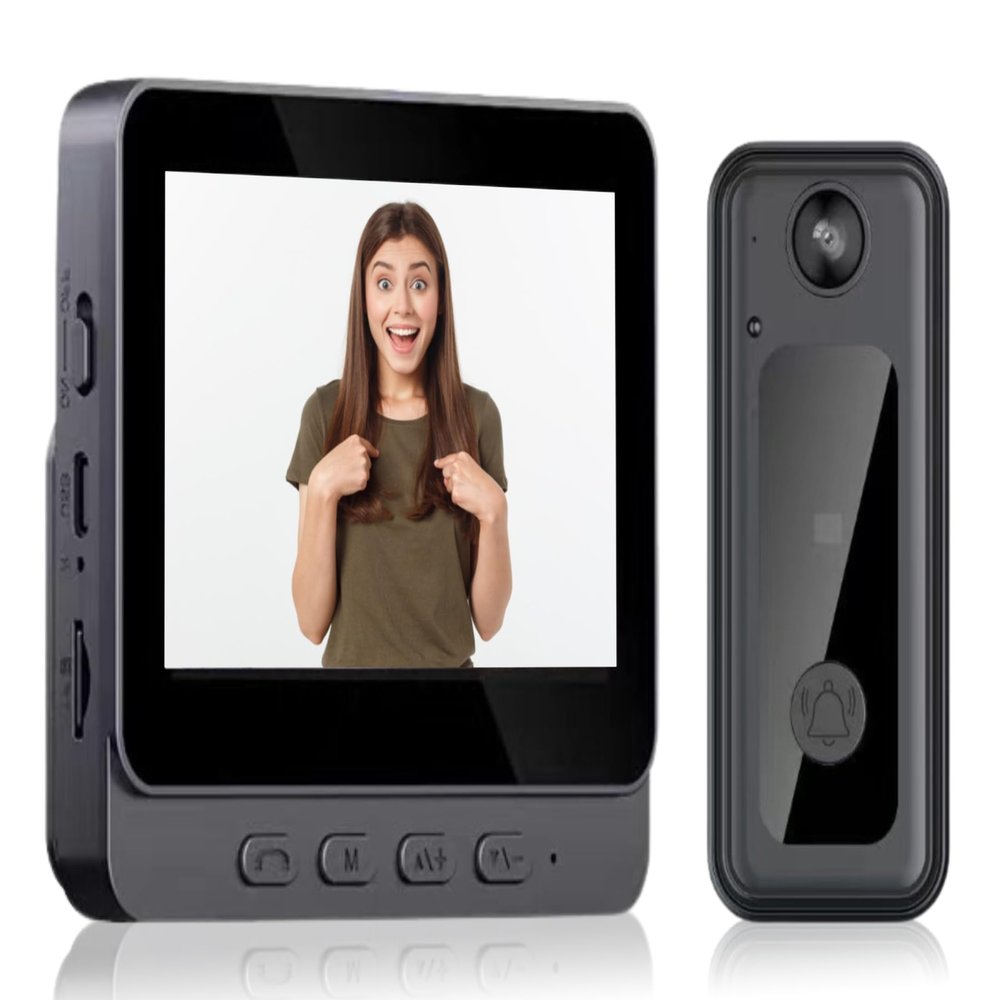 DirectNine Basics Video Doorbell - Video Intercom System Smart Video Doorbell with 4.3 Inch 1080P HD Monitor/Night Vision / 170 Viewing Angle for Home Surveillance