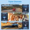 3 Channel Dash Cam Front and Rear Inside,1080P FHD Car Camera with 32G MMC Card, Night Vision, G-Sensor, Motion Detection, Parking Monitor, Loop Recording for Cars, SUVs, Trucks view 3
