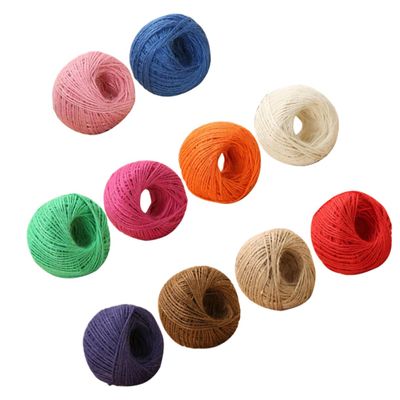Angoily 10pcs DIY Jute Twine Rope Long Thick Macrame Cord Craft String for Bracelets Decorative Packaging Twine