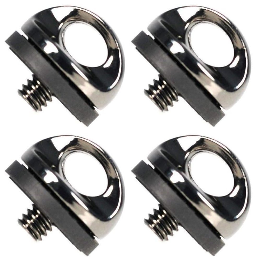 LEEQ 1/4" Camera Strap Adapter Screw - D-Ring Screws 1/4 Screw Adapter for Camera Strap Stainless Steel D Handle Ring Screw Strap (4 pcs)