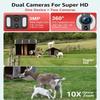 BOAVISION 6MP(3MP+3MP) Solar Powered 4G LTE Cellular Dual Lens Security Camera Wireless Outdoor, 360 PTZ Camera with 10x Optical Zoom Lens and Motion Alerts, 2-Way Audio, IP66 view 2