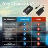 2 in 1 Wireless CarPlay & Android Auto Adapter, Plug & Plug Auto Connect No Delay, Converts Wired to Wireless for Factory Wired Cars from 2016+, Compatible for iPhone & Android Phone, USB-C to A Cable view 4