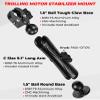 VAZESWIN Aluminum Alloy 1.5" Ball Trolling Motor Stabilizer Mount with Tough-Claw Clamp Base for 1/2" to 1-3/4" Diameter Rails, 9.1" Long Arm & Round Base for RAM Mounts C Size 1.5" Ball Components view 2