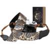 Padwa Lifestyle Camera Strap - 2" Cowhide Leather Head Cotton Camera Straps for Photographers,Vintage Japanese Art Print Adjustable Neck & Shoulder Strap for ALL DSLR/SLR Cameras(Brown Wave) view 1