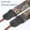 Padwa Lifestyle Camera Strap - 2" Cowhide Leather Head Cotton Camera Straps for Photographers,Vintage Japanese Art Print Adjustable Neck & Shoulder Strap for ALL DSLR/SLR Cameras(Brown Wave) view 2