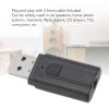 USB Bluetooth 5.3 Car Adapter with Noise Reduction & Built-in Mic, Wireless Music Receiver with 3.5mm Aux Jack for Car, PC, Home Stereo, TV view 3