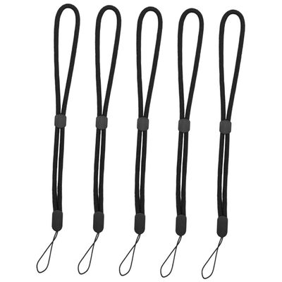 ULDIGI 12pcs Adjustable Camera Wristband Strap Anti-lost Colored Lanyard for Cell Phone Digital Camera Lightweight Durable for Diy Crafts and Accessories Black