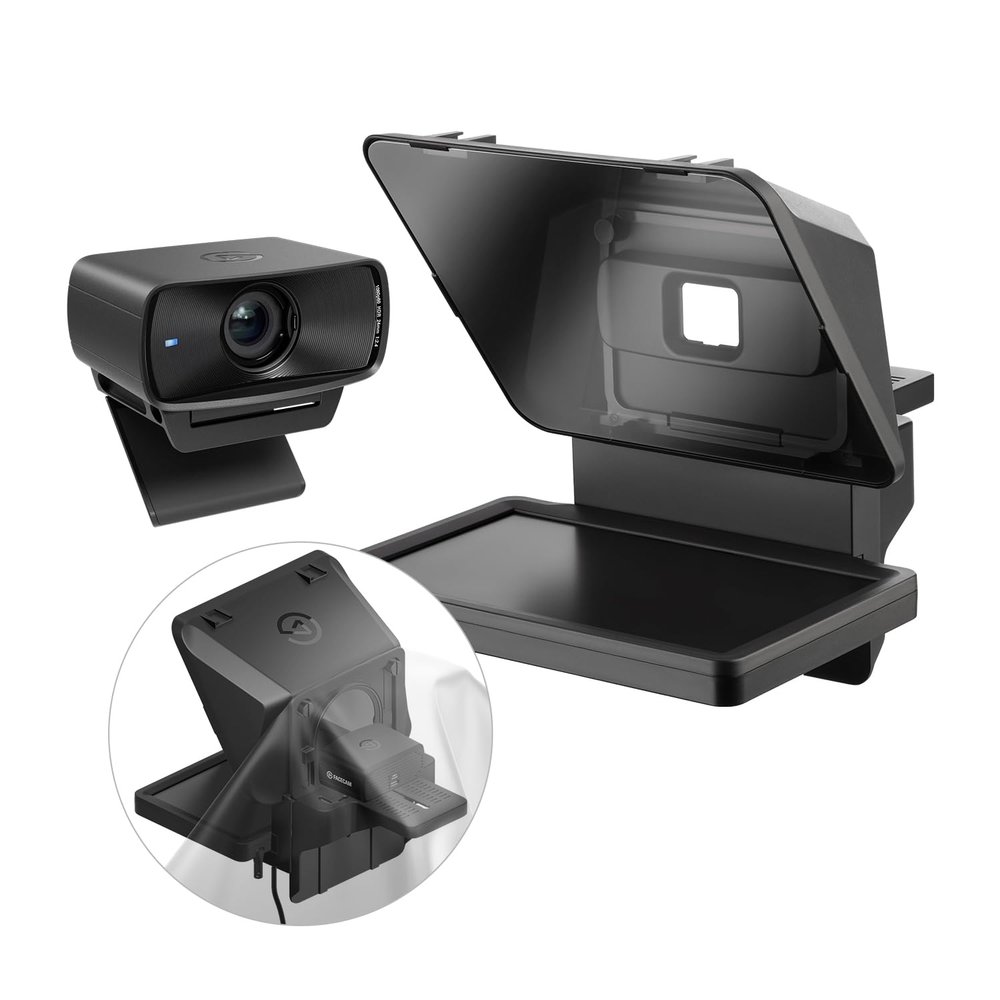 Elgato Prompter Camera Set - Premium Teleprompter with Full HD Webcam, HDR Enabled, Perfect for Streaming, Presenting, Video Calls, Compatible with OBS, Zoom, Teams, and More, Works with PC/Mac