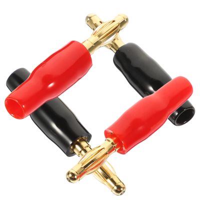 MERRYHAPY 4pcs Gold Plated Banana Plug Connectors for Audio Amplifiers Speaker Cable Connectors Red Black for Receivers Surround Sound Systems and Wall Panels