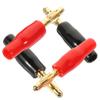 MERRYHAPY 4pcs Gold Plated Banana Plug Connectors for Audio Amplifiers Speaker Cable Connectors Red Black for Receivers Surround Sound Systems and Wall Panels view 1