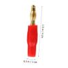 MERRYHAPY 4pcs Gold Plated Banana Plug Connectors for Audio Amplifiers Speaker Cable Connectors Red Black for Receivers Surround Sound Systems and Wall Panels view 4