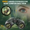 Aurosports 15x25 Compact Binoculars for Adult Kids - High Power Binoculars for Bird Watching - Easy Focus Small Binocular with Low Light Vision for Travel, Camping, Concert, Hiking -Green view 3