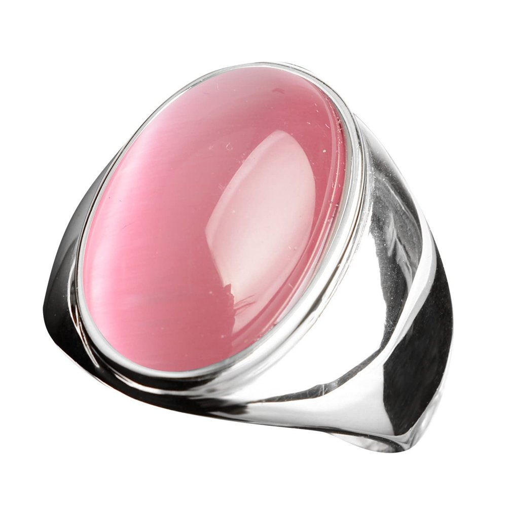 BTAKANPP Om Rings for Women Cat Eye Stone Ring Titanium Steel Ring Rings Anime (J, 10), z1tqmF2Kp