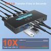 SGEYR USB 3.0 HDMI KVM Switch 1 Monitors 2 Computers,KVM Switch 2 Port HDMI 4K@60HzKVM Switches for 2 Computers Sharing Monitor Keyboard Mouse Hard Drives Printer, 2USB Cable and Controller view 4
