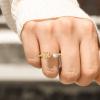 BTAKANPP Dainty Promise Rings for Her Jewelry Initial Letter Open Ring With Diamond Rhinestone Ring For Women Big (U, One Size) view 3
