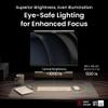 BenQ ScreenBar Pro LED Monitor Light Bar (Black) - Ultrawide Lighting, Motion Sensor, Adjustable Brightness/Color Temperature, Eye-Care USB-C Monitor lamp, No Glare, Curved Monitors, Monitor accessory view 3
