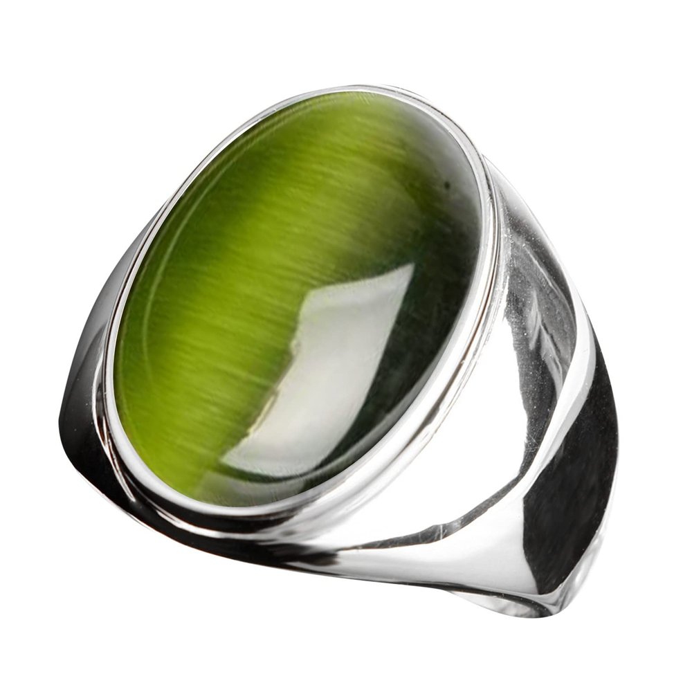 BTAKANPP Om Rings for Women Cat Eye Stone Ring Titanium Steel Ring Rings Anime (C, 9), z1tqmF2Kp