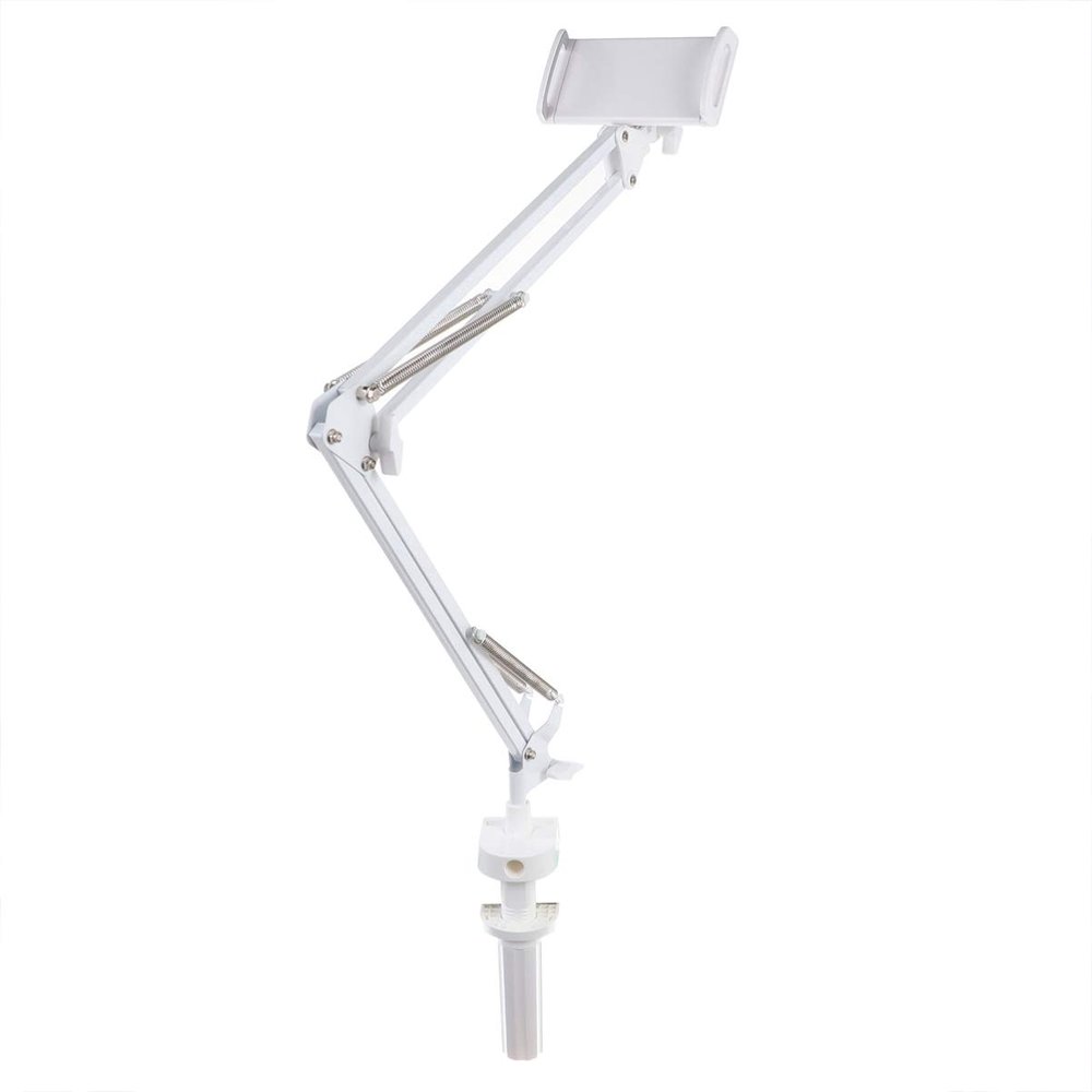 KONTONTY Desktop Stand Articulating Arm Rotation Phone Clip Holder for Desk Stand for Tablet