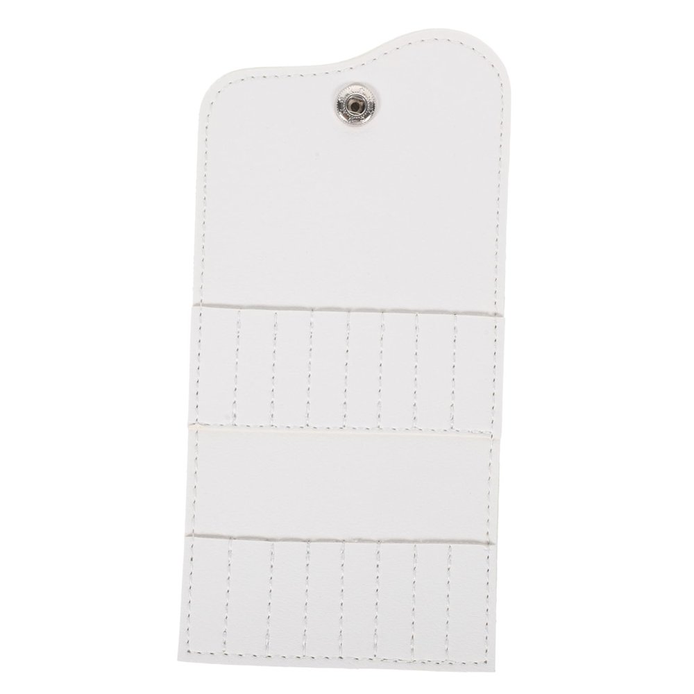 MERRYHAPY Nail Drill Bit Holder Bag 16 Holes Artificial Leather White